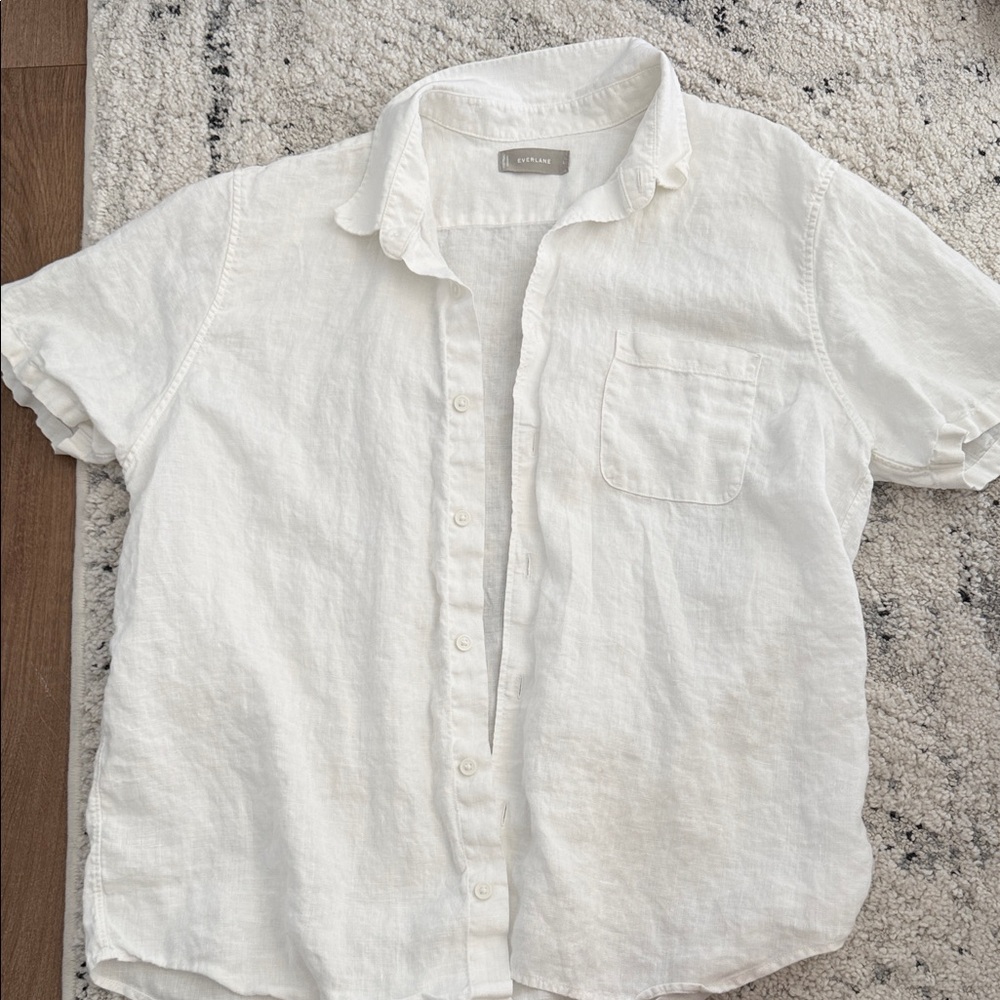 Everlane White Casual Button Down Shirt